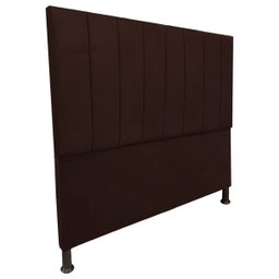 Cabeceira de Cama Box Viúva 130cm Estofada Laura Marrom - 1
