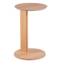 Ver imagem 1 de Mesa Lateral de Apoio Orgânica Chanfrada Artesano 35 Cm (larg) Mdp Hanover (mel) Pés Madeira Maci