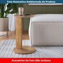 Ver imagem 3 de Mesa Lateral de Apoio Orgânica Chanfrada Artesano 35 Cm (larg) Mdp Hanover (mel) Pés Madeira Maci