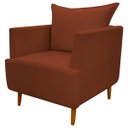 Ver imagem 3 de Poltrona Decorativa para Sala Recepção Escritório Consultório Reforçada Eliza Tecido Suede