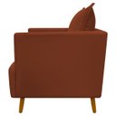 Ver imagem 4 de Poltrona Decorativa para Sala Recepção Escritório Consultório Reforçada Eliza Tecido Suede