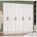 Ver imagem 1 de Guarda Roupa Rubi 8 Portas Branco - Carioca Móveis