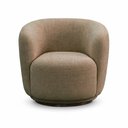 Ver imagem 5 de Kit 2 Poltronas Decorativas Sala de Estar Melissa Giratória Linho Marrom Claro M1 - Monari Design
