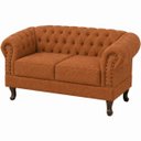 Ver imagem 2 de Namoradeira Chesterfield Duque 2 Lugares em Bouclê Cobre