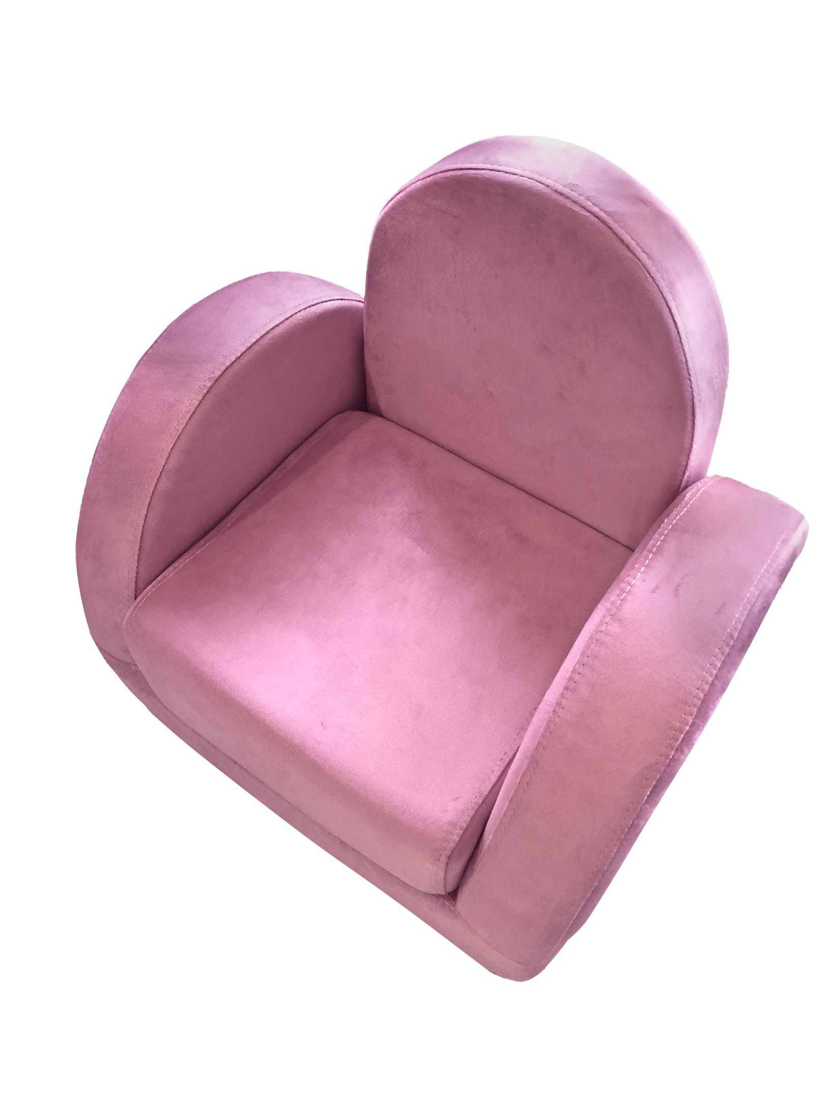 Mini Poltrona Sofá Infantil Tecido Veludo Rosa para Crianças - Bz Decor - 2