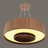 Lustre Pendente Madeira Redondo Anel 60 Cm - Freijó - 3