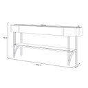 Ver imagem 6 de Aparador Sala Estar Quarto Escritório Cantinho Café 1 Prateleira Inferior Filetes Decorativos Cantos