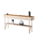 Ver imagem 1 de Aparador Sala Estar Quarto Escritório Cantinho Café 1 Prateleira Inferior Filetes Decorativos Cantos