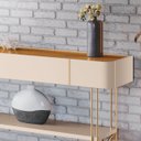 Ver imagem 3 de Aparador Sala Estar Quarto Escritório Cantinho Café 1 Prateleira Inferior Filetes Decorativos Cantos