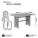 Ver imagem 3 de Conjunto Sala de Jantar com 4 Cadeiras Lara Prata/Bege