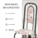 Ver imagem 6 de Conjunto Sala de Jantar com 4 Cadeiras Lara Prata/Bege