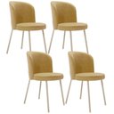 Ver imagem 2 de Kit 4 Cadeiras Sala de Jantar Estofada Gavi Arena L02 Couríssimo Fendi - Lyam Decor