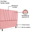 Ver imagem 4 de Cabeceira Casal 140 Cm com Frame Belgica Suede Rosa Artte Rosa
