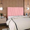 Ver mais imagens de Cabeceira Casal 140 Cm com Frame Belgica Suede Rosa Artte Rosa