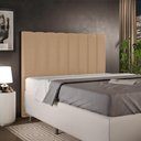 Ver imagem 1 de Cabeceira Cama Box Casal 140 cm Dália W01 Bouclê Mostarda - Lyam Decor