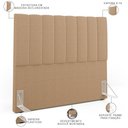 Ver imagem 3 de Cabeceira Cama Box Casal 140 cm Dália W01 Bouclê Mostarda - Lyam Decor