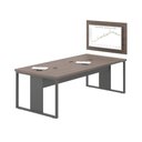 Ver imagem 1 de Mesa para Sala de Reunião com Painel para TV - Freijó e Preto Freijó e Preto
