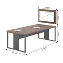 Ver imagem 4 de Mesa para Sala de Reunião com Painel para TV - Freijó e Preto Freijó e Preto