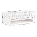 Ver imagem 3 de Cama Solteiro Mdf Bp Branco com 04 Grades e Cabeceira Megamobilia
