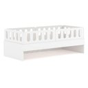 Ver imagem 2 de Cama Solteiro Mdf Bp Branco com 04 Grades e Cabeceira Megamobilia