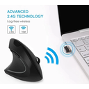 Ver imagem 3 de Mouse Vertical Ergonômico 2.4ghz sem Fio Ajustável 1600 Dpi