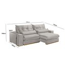 Ver imagem 2 de Sofá Retrátil e Reclinável 290 Cm Braço 25 Cm Lake Meu Sofá Online