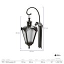 Ver imagem 6 de Arandela de Ferro Colonial Linha Sinha 1511 Preta