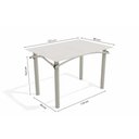 Ver imagem 4 de Conjunto: Mesa de Cozinha Elba Tampo Madeirado C/ Vidro 120cm e 6 Cadeiras Amsterdã Niquel/off