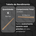 Ver imagem 6 de Kit 6 Barras Perfil Pvc 2 Metros Acabamento para Painel Ripado Slim