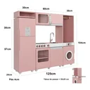 Ver imagem 2 de Conjunto Cozinha com Fogão e Lavanderia Completa Luli em Mdf