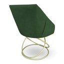 Ver imagem 6 de Kit 2 Poltronas Luxo Alana Suede Base de Ferro Dourado - Pallazio
