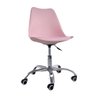 Cadeira de Escritório Office com Rodízios Estofada Leda Rosa - 1