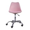 Cadeira de Escritório Office com Rodízios Estofada Leda Rosa - 4