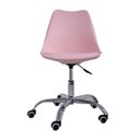 Ver imagem 4 de Cadeira de Escritório Office com Rodízios Estofada Leda Rosa