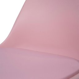 Cadeira de Escritório Office com Rodízios Estofada Leda Rosa - 5
