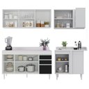 Ver imagem 6 de Armário de Cozinha Modulado de Canto Esquerdo 4 Peças Cp50 Balcão com Tampo Branco/preto - Lumil Lum