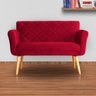 Namoradeira Isabela 02 Lugares Veludo Cores - DS Estofados - Vermelho - 4