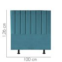 Ver imagem 3 de Cabeceira Estofada Solteiro 100CM Sophia Suede Azul Turquesa - D A DECOR D&A Decor