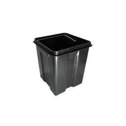 Lixeira Quadrada Dourada e Preta em Aço Inox Com Pedal 12L – By Fineza - 4