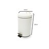Conjunto Branco e Dourado para Banheiro-Lixeira com pedal+escova sanitária - By Fineza - 4