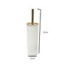 Conjunto Branco e Dourado para Banheiro-Lixeira com pedal+escova sanitária - By Fineza - 5