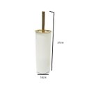 Ver imagem 5 de Conjunto Branco e Dourado para Banheiro-Lixeira com pedal+escova sanitária - By Fineza