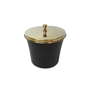 Lixeira Dourada e Preta 3L - By Fineza
