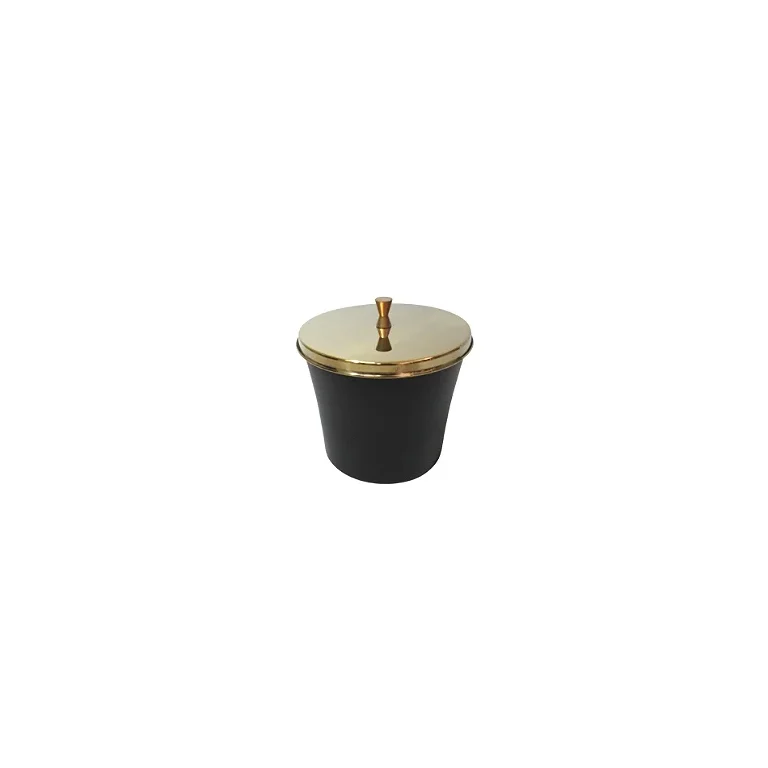 Lixeira Dourada e Preta 3L - By Fineza Lixeira Dourada e Preta 3L - By Fineza