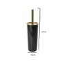 Conjunto Preto e Dourado para Banheiro-Lixeira com pedal+escova sanitária - By Fineza - 5