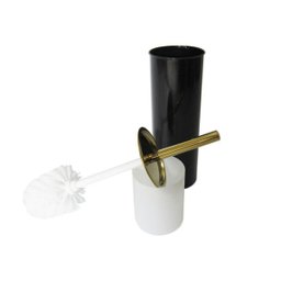 Conjunto Preto e Dourado para Banheiro-Lixeira com pedal+escova sanitária - By Fineza - 2