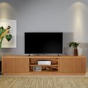 Ver imagem 3 de Rack para Tv 75" Ripado 2pt Valencia Cor:naturalle