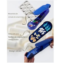Porta Remedio Comprimido Capsula Compartimento Estojo Divisoria Mala Bolsa Viagem Portatil Seguro Re - 3