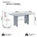 Ver imagem 3 de Conjunto Sala de Jantar com 6 Cadeiras Lara Branco/Bege
