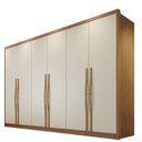 Ver imagem 3 de Guarda-Roupa Casal 6 Portas e 6 Gavetas em MDF Reno Marrom/Cumaru/Fendi
